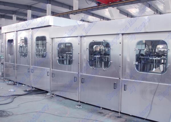 Automatic Water Bottle Filling Machine With 24 Rinsing Heads / 6 Capping Heads