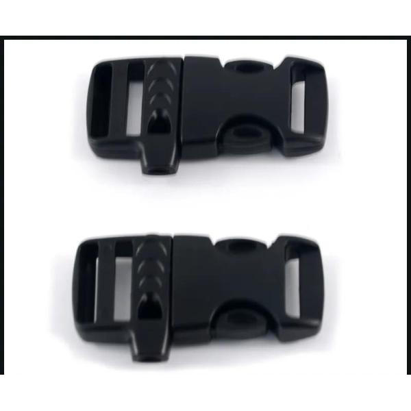 Customization 20mm Adjustable Emergency Paracord Plastic Side Release Whistle Buckle