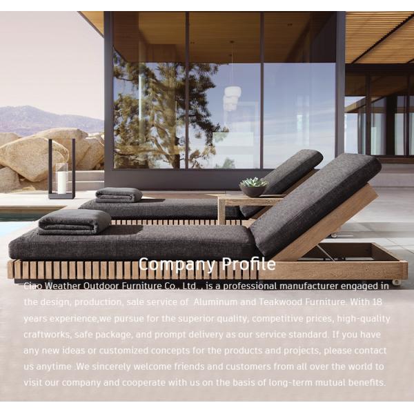 Teak Wood Sunlounger Sun Lounger for Hotel Restaurant Banquet Home Coffee Durable Wooden Chair Outdoor Recliner Lounge