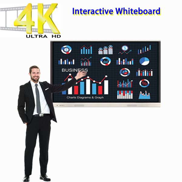 65-110 Inch 4K UHD Interactive Touch Whiteboard Wireless Cast For Office Collaboration
