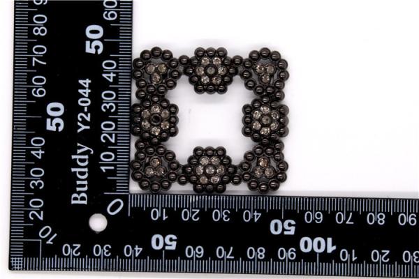 Women Rhinestone Shoe Clips Square Shape With Professional Design