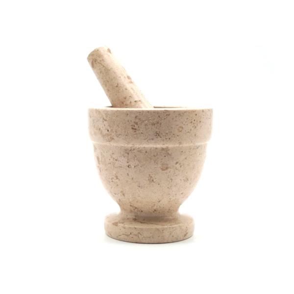 Grinder Marble Stone Mortar And Pestle Kitchen Cooking Tool Spice Herb 4 Inch