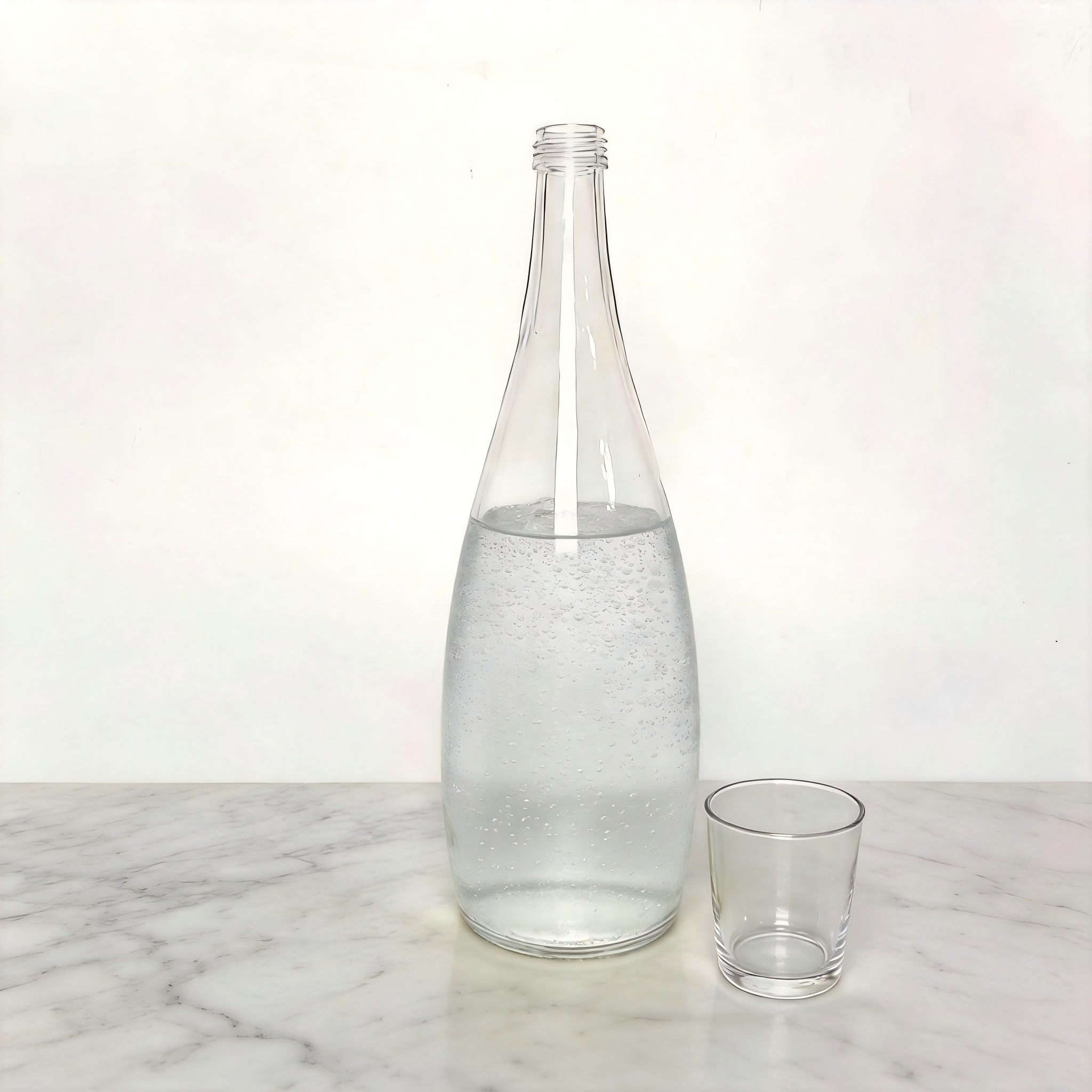 1000ml Flint Clear Glass Beverage Bottles Screw Top 500g CY-795