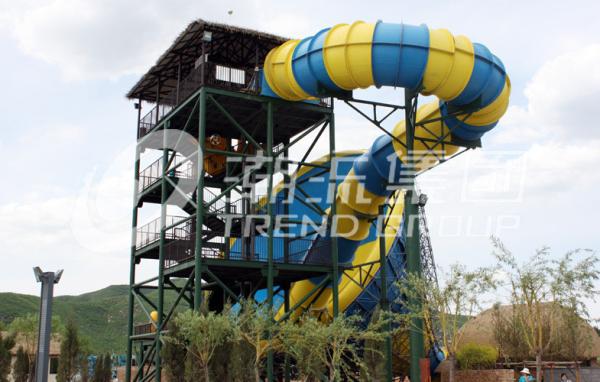Huge Tornado Custom Water Slides For Family Riding , Width 18.6m