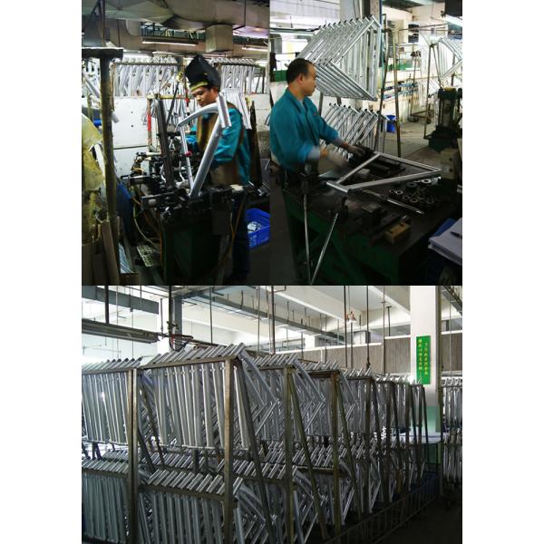 Mid Drive Electric Aluminum Bike Frame Blue Color With Hidden Battery