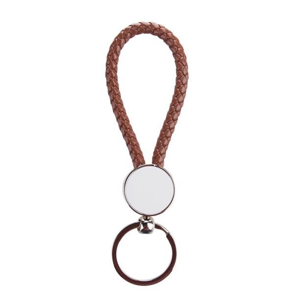 Sublimation Metal Keychain With Woven Rope Blank Bag Pendant Keyring