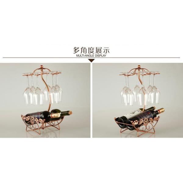 Bronze H43.5cm Wine Glass Upside Down Holder , 1.2kg Upside Down Glass Rack