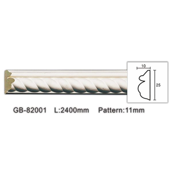GB-82001 Wholesale Polyurethane Foam 3D Waterproof Primed Cornice Corners For Home Decor