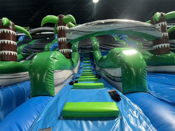 Commercial Large Or Small Palm Tree Inflatable Pool Slide, Backyard Jungle Theme Giant Inflatable Pool Slide