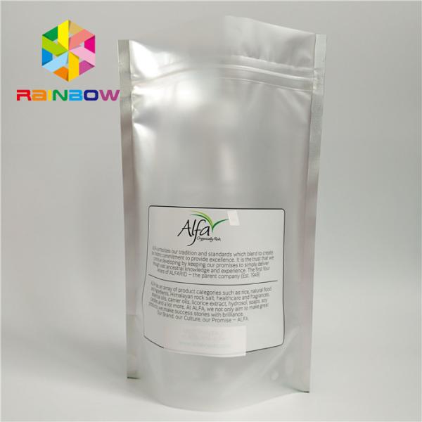 Eco - Friendly Aluminum Foil Stand Up Bags , Plastic Pouch Packaging  For Tea protein powder.