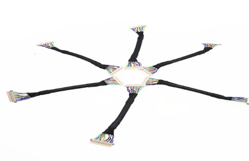 DF19 Connector LVDS Cable Assembly , 20 Pin LVDS Extension Cablefor For Laptop