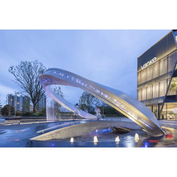 Customized Stainless Steel Sculpture for Urban Space Outdoor Circular Metal Sculpture