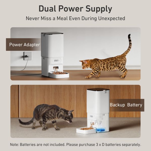 2025 New Automatic Pet Intelligent Feeder Dog/Cat Eco-friendly Solid Plastic 7L Waterproof IPX5 Battery Timing Quantitative