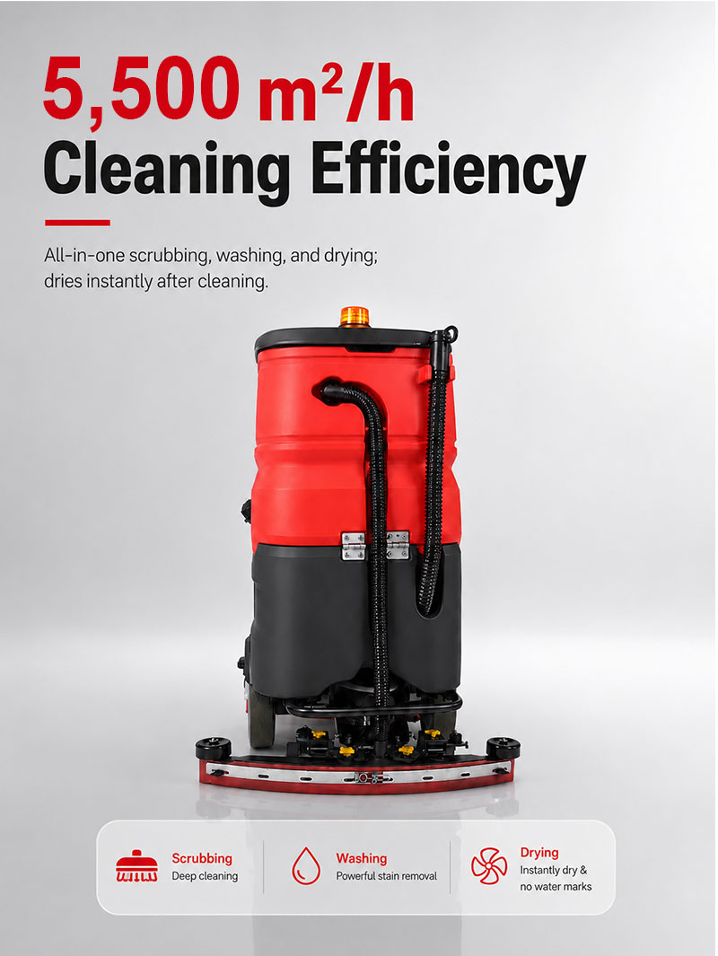 2026 New Style Concrete Warehouse Mop Cleaning Machine Automatic Micro Driving Ride on Floor Scrubber Machine