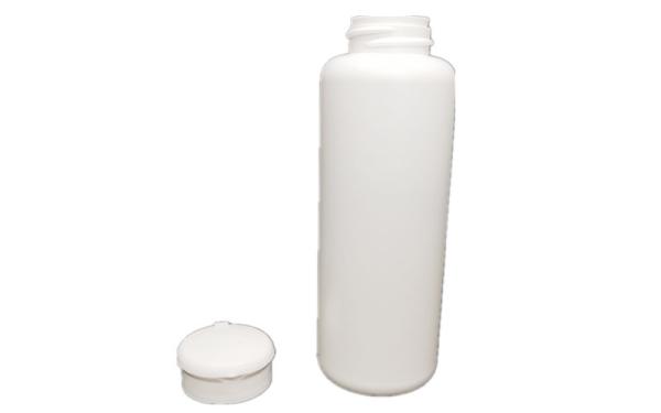 120 ml de garrafa branca vazia Fibra em pó Shaker garrafa com 127 mm Flip Top Cap e garrafa PE
