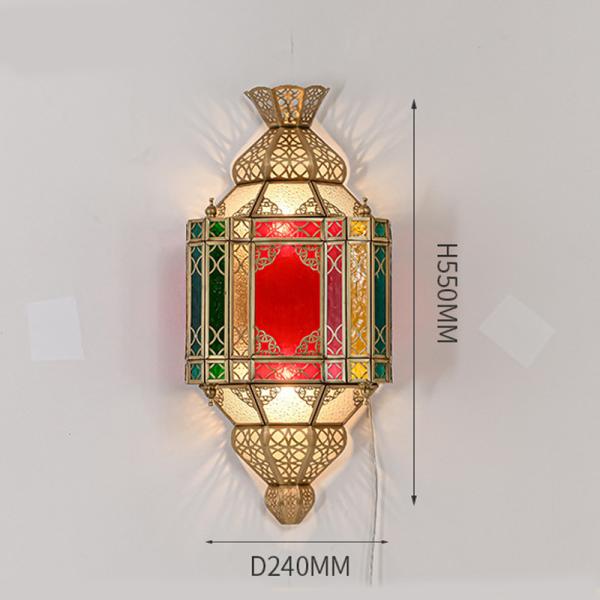 Hollow Art Luminous Vintage Wall Sconce Light With Arabic Style