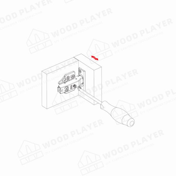 o armário coberto completo da porta de 15mm a de 25mm articula  em dois sentidos