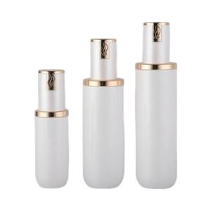 30ml Glass Lotion Bottle with pump Translucent green Gradient blue color Pearl