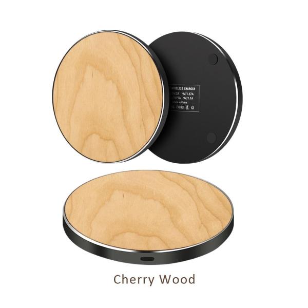 Custom Wooden Wireless Charger Pad 10W Fast Charging 5V 2A For Corporate Gifts