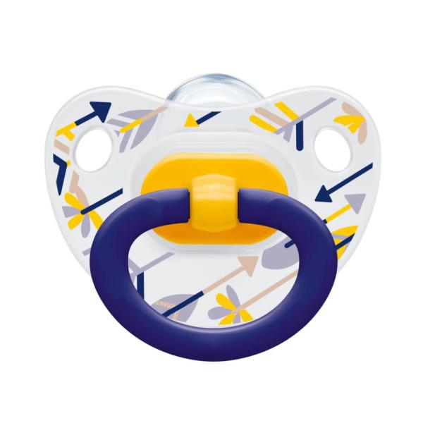 55mm X 38mm Pacifier While Sleeping Newborn , 4 Holes Natural Baby Dummy