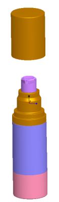 Cylinder Plastic Cosmetic Airless Bottles 30ml 50ml Travel Friendly