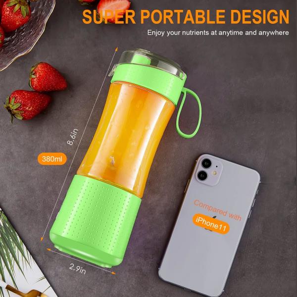 Braising Cups USB Rechargeable Mini Blender with Six Blades Perfect for Baby Food Travel and Gym