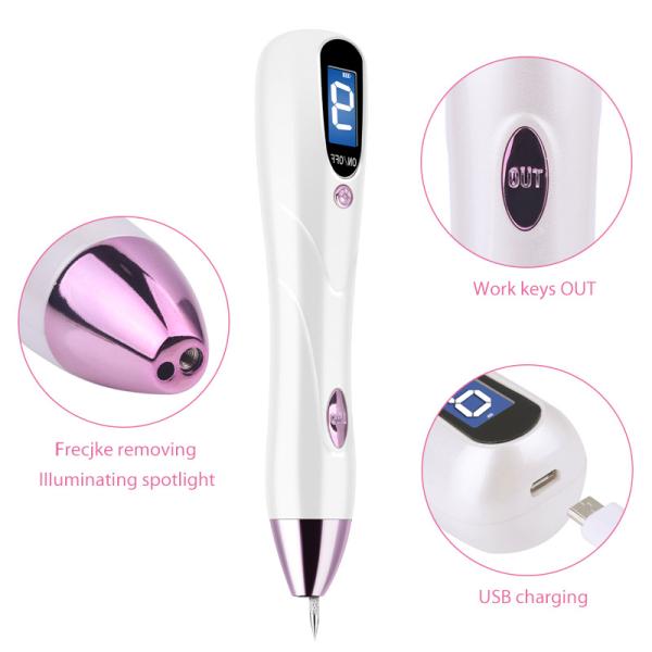1-9 Power Intensity Levels Electric Beauty Freckle Removing Pen with Laser Technology