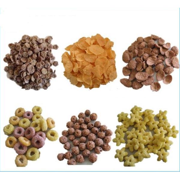 Industrial Puffed Rice Cake Machine , High Capacity Corn Flakes Production Line