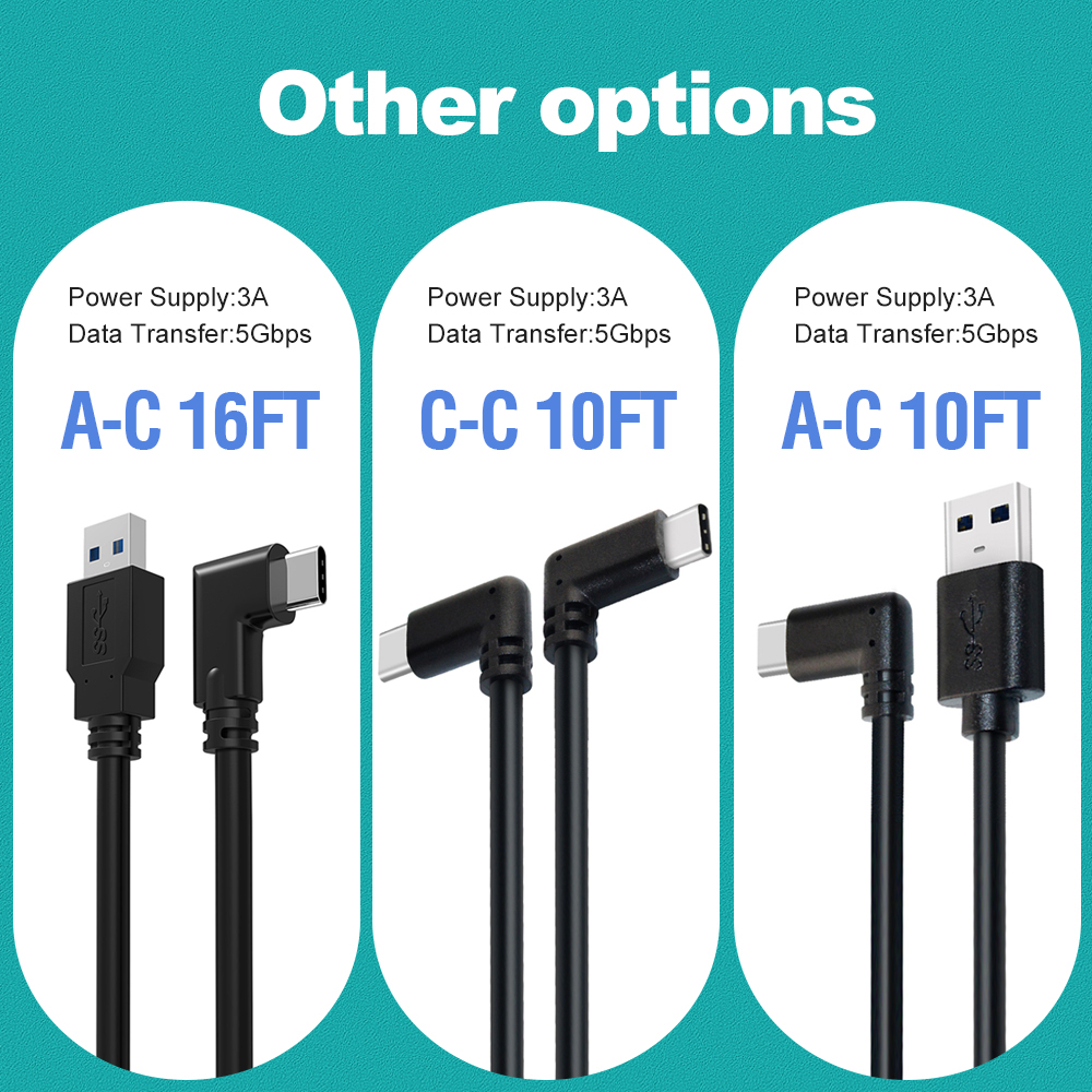 Laudtec Link Cable for Meta Quest 3s Oculus Quest 3 Quest 2/Pro,USB 3.0 High Speed Data Cable, USB C Charger Cord for VR Headset