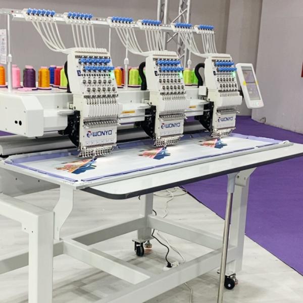 Wonyo High-Speed 3-Head Computerized 3D Embroidery Machine for Cap and T-Shirt, Flat Things