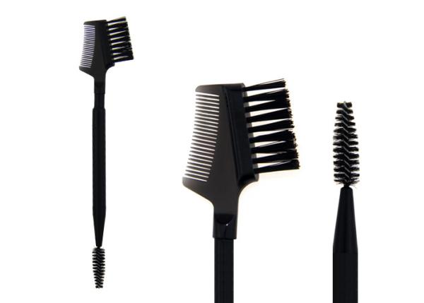 Single Boar Bristle Hair Eye Brow Comb Brush / Antibacterial Makeup Brushes