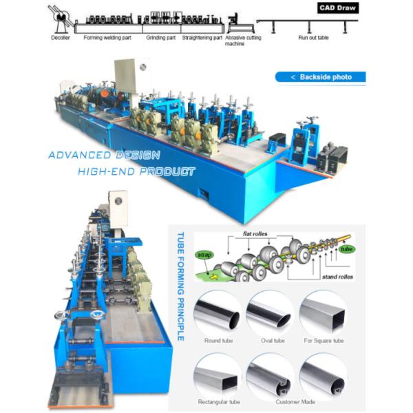 Автоматические 0.4-2.5mm SS вокруг трубы делая мельницу трубки 4.8T металла машины