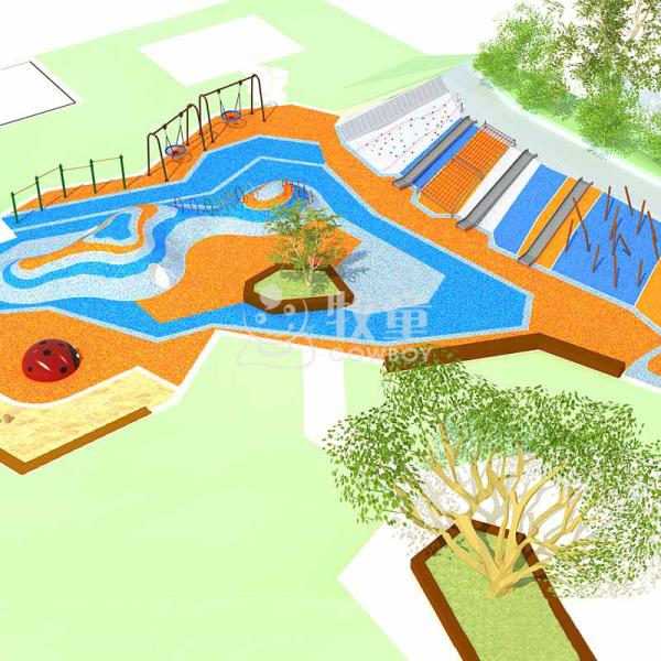 Outdoor play area design attractive resort commercial playground equipment manufacturer from China
