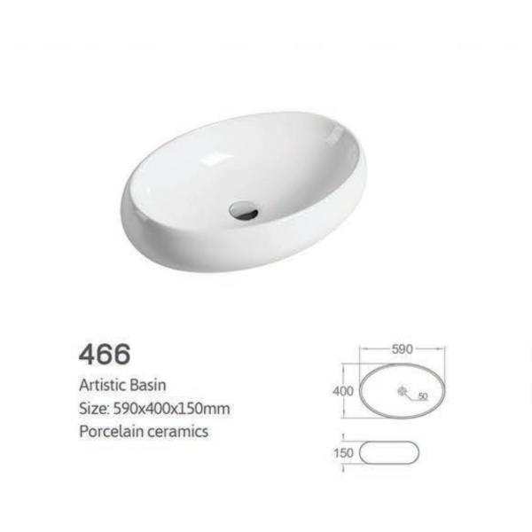 Glossy Wall Mount Bath Sink Ceramic For Cabinet Lavatory Single Hole 12L