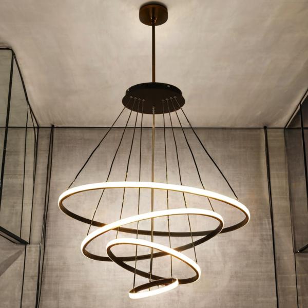 Nordic Glass Wire Pendant Led Light for Modern Kitchen Lighting Fixtures Ceiling Crystal Chandeliers