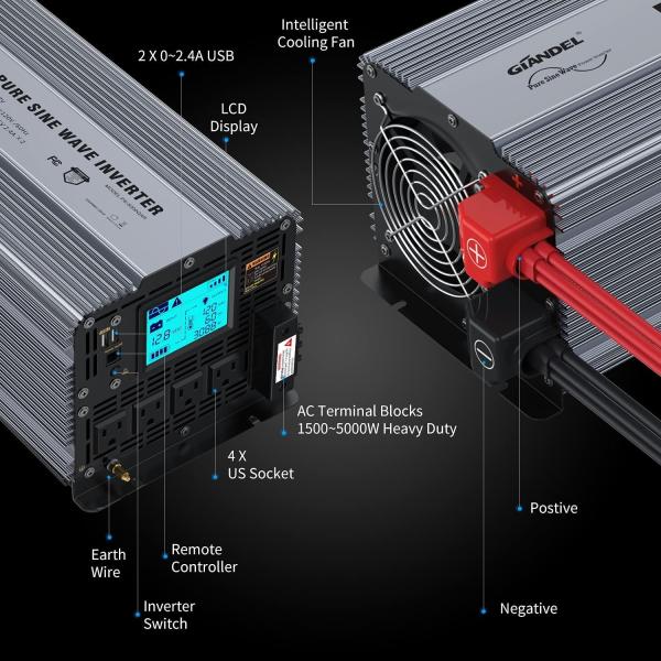 5000 Watt Hybrid Solar Inverter MSDS UN38.3 16*30A Aluminum Alloy Housing