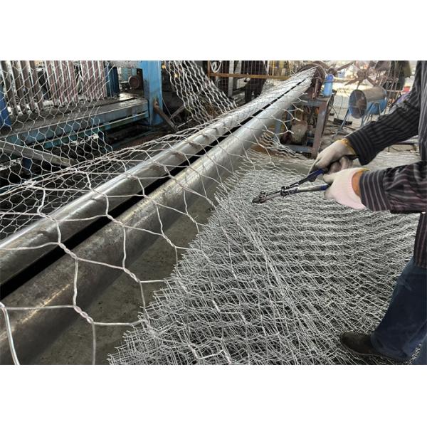 Galvanized PVC Coated Gabion Baskets 50-300gsm Zinc 60-120mm Mesh