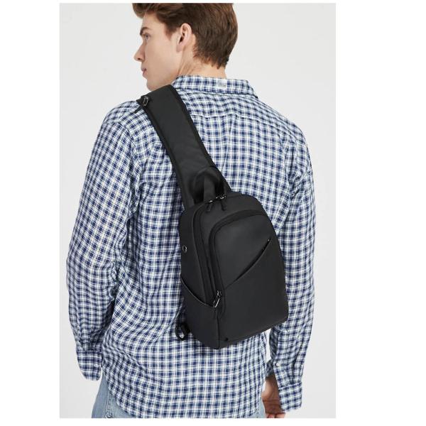 7.9 Inch IPAD USB Charging Shoulder Travel Sling Bag 18*10*30cm