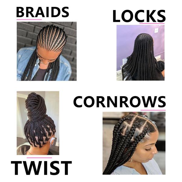 Mousse de fixação de cabelo personalizado para controlar tranças e definir tranças em mulheres negras