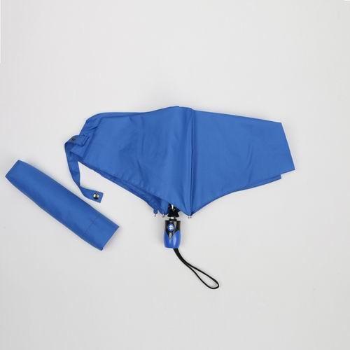 19 Inch Blue Auto Open Close Umbrella With 6 Panels And Blue Plastic Handle