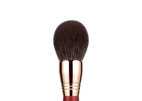 Escova abobadada luxuosa da composição do pó da difusão de Rouded da escova do pó do alto densidade da beleza de Vonira grande com Rose Copper Ferrule