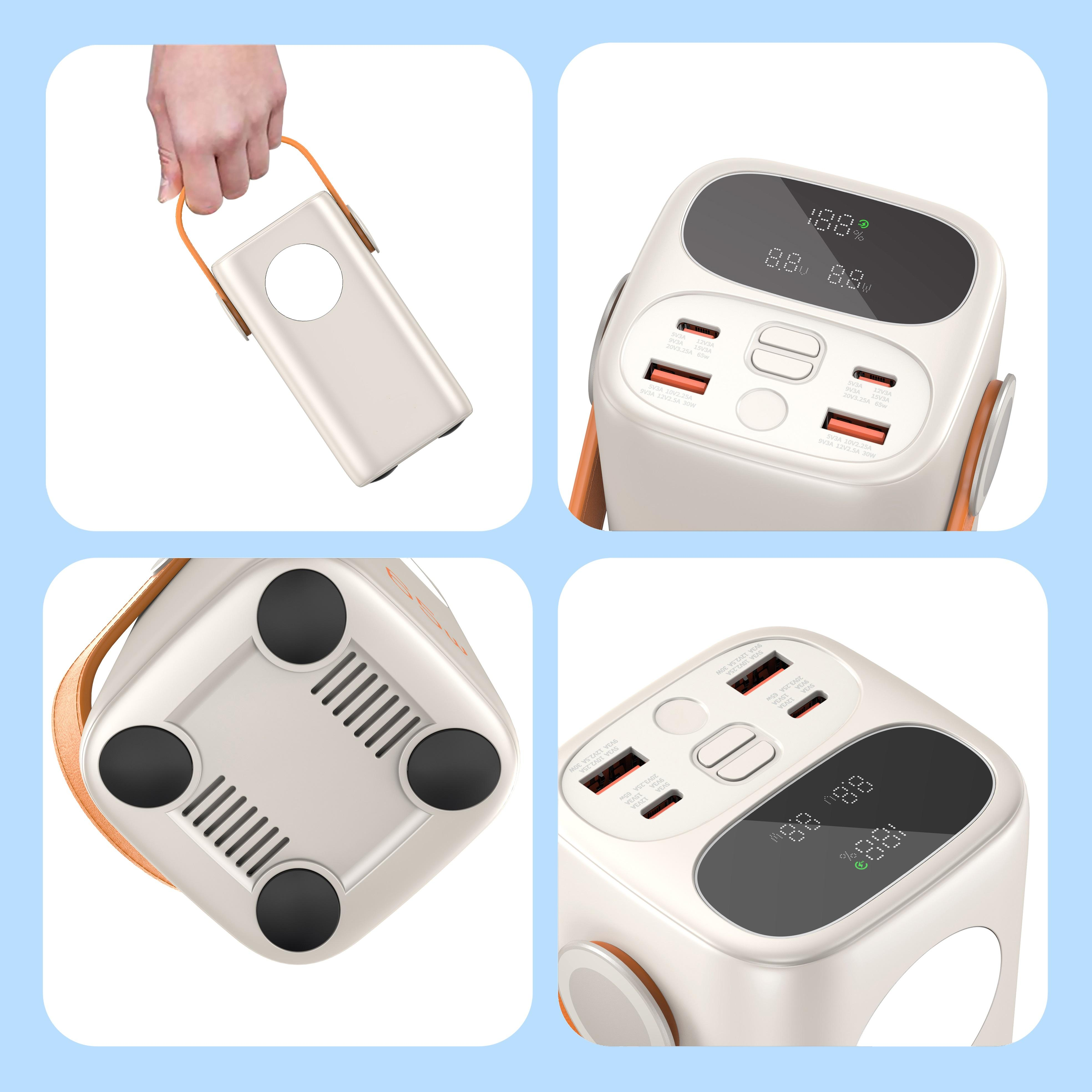 Lifepo4 Battery LED Display Power Bank 60000mah 100W For Mobile Phone