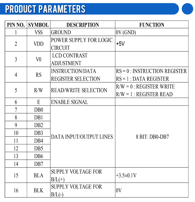 Russian Gray Film 2004K Character LCD 16PIN Interface Module ST7066U Liquid Crystal Display