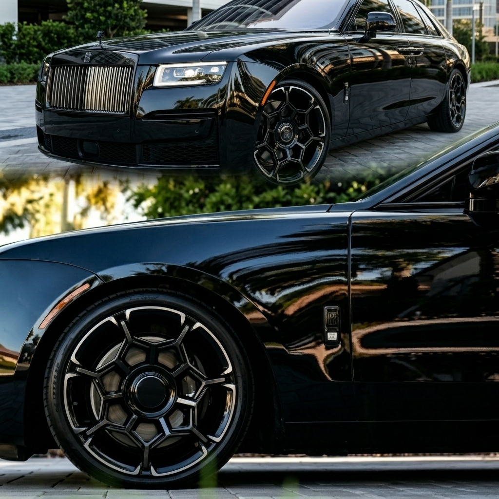 GeometricHoneycombMonoblockForgedWheel 6061T6 Alloy RimGloss Black Machined Face Fit for Rolls Royce GhostCullinanCustom PCD ET