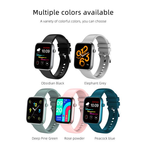 1.75 Inch Waterproof Fitness Watch Heart Rate Monitoring Pill Reminder