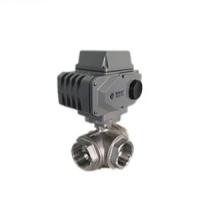 Válvula de bola fija de acero inoxidable de 2 vías 3PC Ss Válvula de bola eléctrica mini