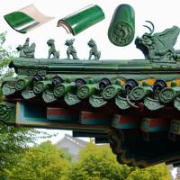 El hotel esmaltó las tejas de tejado de cerámica del estilo japonés de la casa de las tejas de tejado