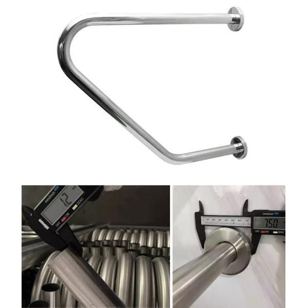 Non Slip Shower Stainless Steel Grab Bar 22 Inch U Shaped With Mirror Polishing