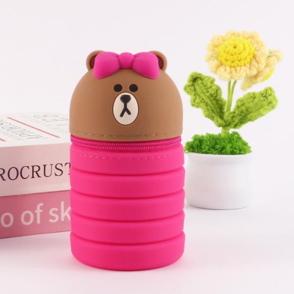 Усовершенствованный 2-в-1 Силиконовый карандаш Сумка ручка Держатель карандаша Капсула Водостойкая Легко очищаемая школьная канцелярская утварь