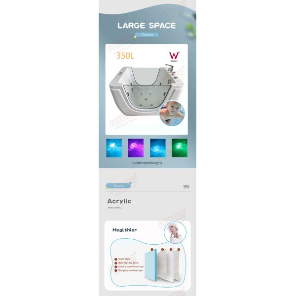 Thermostat Hydrotherapy Infant Whirlpool Tub Combo Massage With Shower Handle